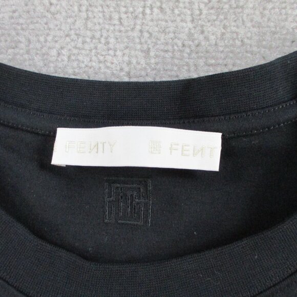 Fenty Oversized T Shirt Mens 2XL XXL Black Barbados Immigrant Double Sided Print - Picture 3 of 8